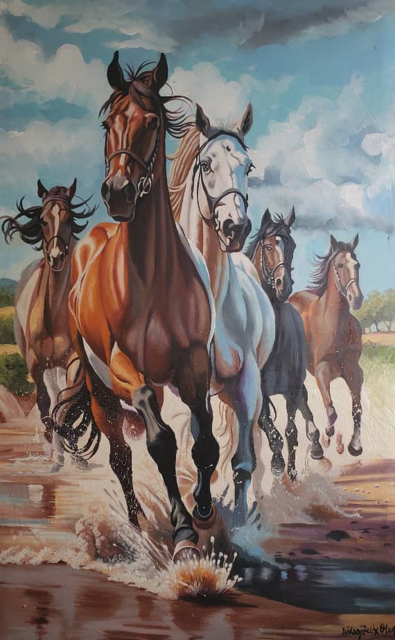 Galloping horses
