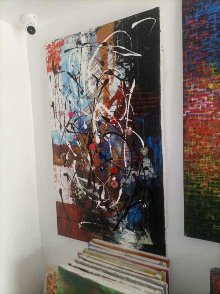Abstract with colour accents