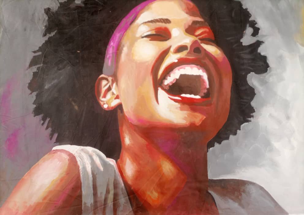 Laughing woman portrait